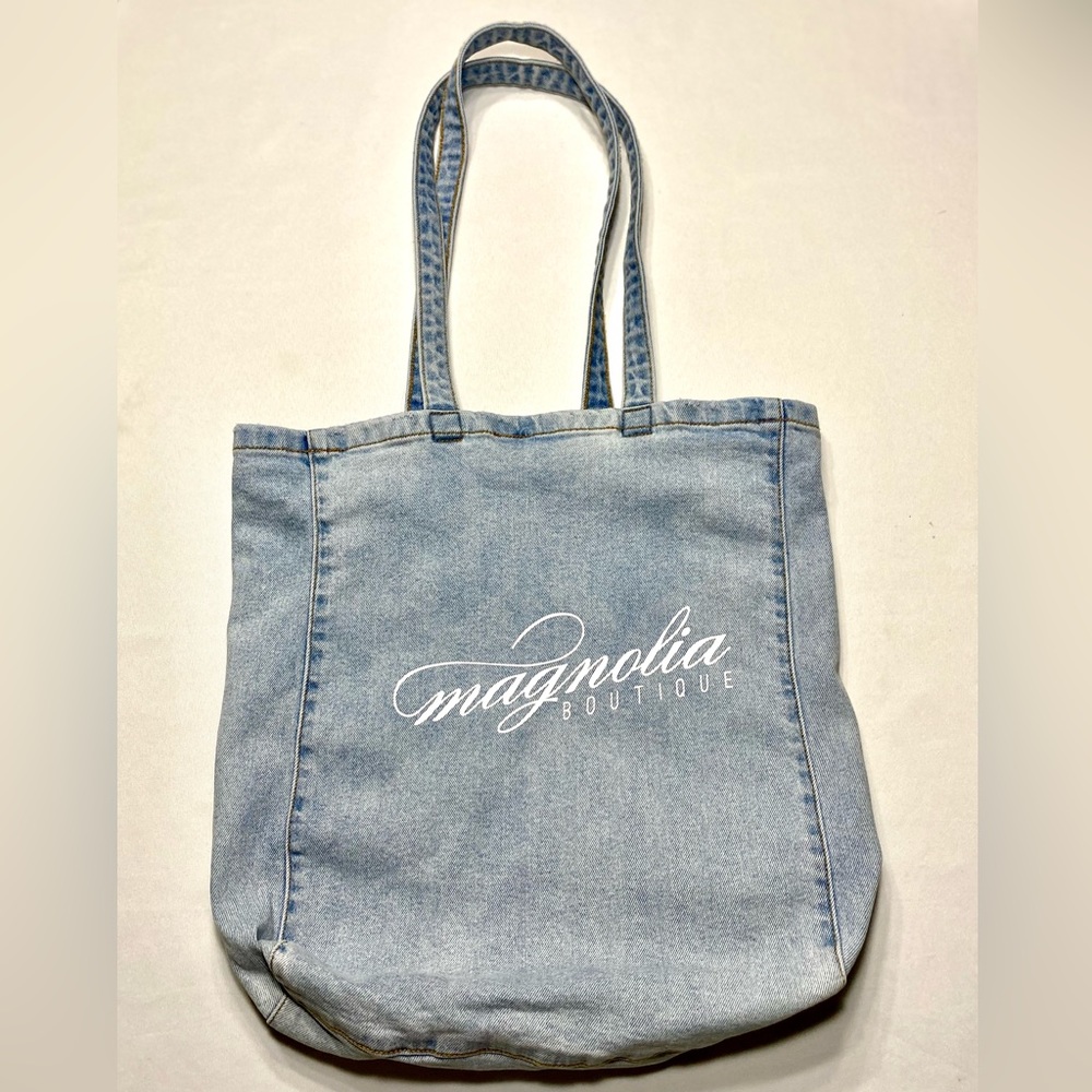 Cotton Light Blue Tote Magnolia Boutique Handbag